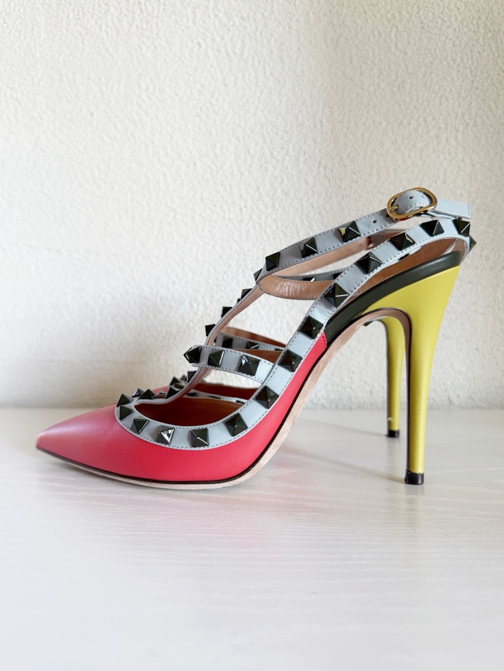 Valentino Garavani Rockstud Multicolor Caged Heels EU 37.5